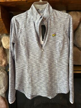 Zero Restriction Women's Blue Marled  1/4 Zip Pullover Top, Size S, NEW